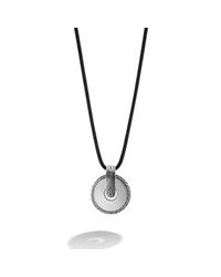 John Hardy | Round Pendant On Black Fabric Cord for Men | Lyst