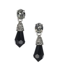 Oscar de la Renta | Metallic Crystal Drop Earrings | Lyst