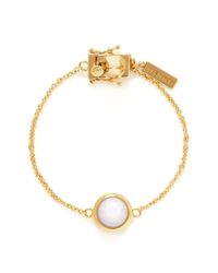 Eddie Borgo | Metallic Purple Stripe Agate Cone Stud Bracelet | Lyst