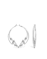 Venyx | Metallic White Gold Electra Hoop Earrings | Lyst