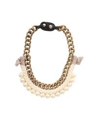 3.1 Phillip Lim - Metallic Rope/pearl Necklace - Lyst