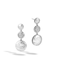 John Hardy | Metallic Dot Triple Drop Earrings | Lyst