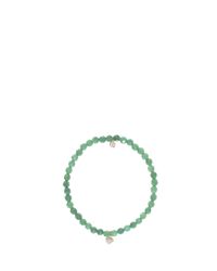 Sydney Evan | Green Heart Charm Bracelet | Lyst