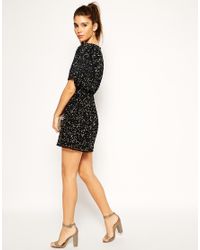 asos black sequin dress