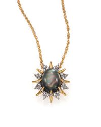 Alexis Bittar | Elements Dark Alchemy Black Mother-of-pearl & Crystal Pendant Necklace | Lyst