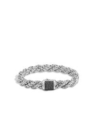 John Hardy | Metallic Twisted Chain Bracelet With Black Sapphire | Lyst
