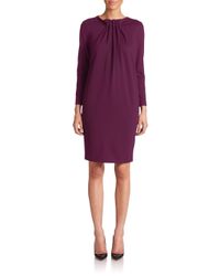 ESCADA | Purple Dondi Ponte Ruched-detail Dress | Lyst