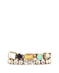 J.Crew | Multicolor Mixed Gems Double-strand Bracelet | Lyst