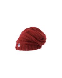 Canada Goose | Red Merino Wool Slouchy Hat | Lyst