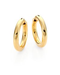 Roberto Coin | Metallic 18k Yellow Gold Hoop Earrings/1 | Lyst