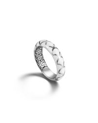John Hardy | Band Ring With White Enamel | Lyst