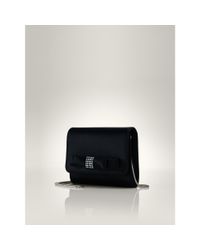 Ralph Lauren | Black Small Satin Flap Clutch | Lyst
