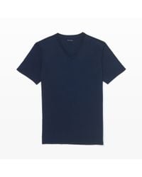 Club Monaco | Blue Supima Cotton V-neck Tee for Men | Lyst