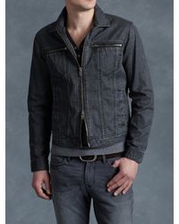 john varvatos black denim jacket