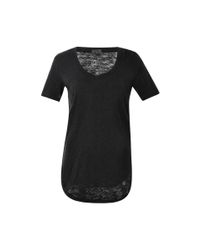 ATM - Black Slub Cotton-jersey T-shirt - Lyst
