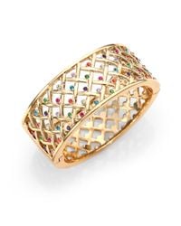 kate spade new york | Metallic Little Ladybug Crystal Caining Bracelet | Lyst