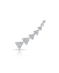Anne Sisteron - 14kt White Gold Diamond Triangle Ear Cuff - Lyst