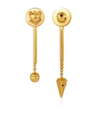 Paula Mendoza | Metallic Gold Plated Four Way Convertible Earrings | Lyst