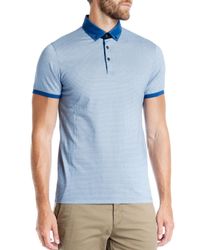 Ted Baker | Blue Chapmun Geo Slim Fit Polo for Men | Lyst