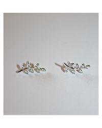Tai | Metallic Leaf Stud | Lyst