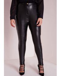 faux leather trousers plus size