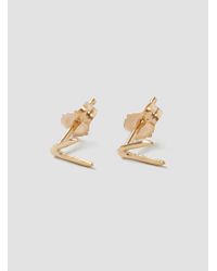 Wwake - Metallic Simple Open Triangle Earrings 14k Gold - Lyst