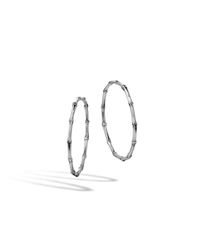John Hardy | Metallic Bamboo Large Hoop Earrings | Lyst