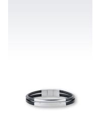 Emporio Armani | Black Bracelet for Men | Lyst