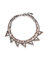 Joomi Lim | Metallic 'modern Muse' Crystal Bead Double Strand Necklace | Lyst