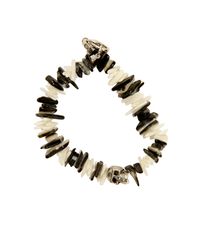 Duchess Of Malfi | Black Lip Shell And White Coral Skull Bracelet | Lyst