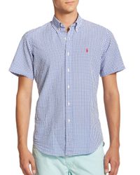 Polo Ralph Lauren | Blue Checked Seersucker Sportshirt for Men | Lyst