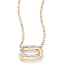 Marco Bicego | Metallic Delicati Diamond & 18k Yellow Gold Interlocking Pendant Necklace | Lyst