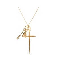 Chloé | Metallic Harlow Brass Pendant Necklace | Lyst