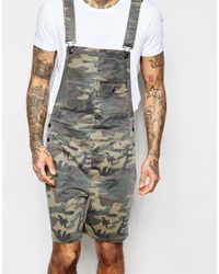 camo short dungarees