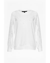French Connection White Summer Ditton Sweater