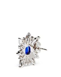 CZ by Kenneth Jay Lane | Blue Starburst Cushion Cut Cubic Zirconia Stud Earrings | Lyst