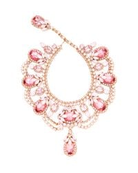 Carole Tanenbaum | Pink Thorin Rhinestone Bib Necklace | Lyst