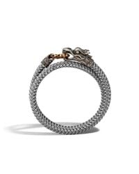 John Hardy | Gray Legends Naga Double Wrap Bronze Ring Bracelet for Men | Lyst