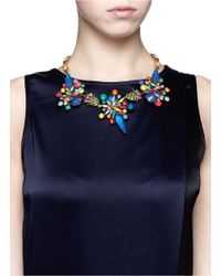 Erickson Beamon | Multicolor 'splash' Crystal Flower Necklace | Lyst