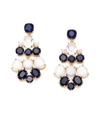 kate spade new york | White Stone Chandelier Earrings | Lyst