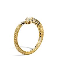 John Hardy | Blue Macan Kick Cuff With Diamonds | Lyst