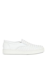 Bottega Veneta | White Intrecciato Nappa Leather Sneakers | Lyst