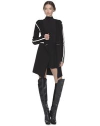 Alice + Olivia - Black Kalea Contrast Wool Coat - Lyst