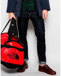 The North Face Base Camp Duffle Bag In Large In Red For Men Lyst