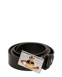 Vivienne Westwood | Black Orbit Placket Buckle Leather for Men | Lyst