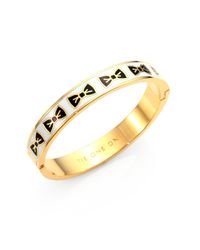 kate spade new york | Metallic Tie One On Enamel Bangle Bracelet | Lyst