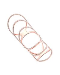 Anne Sisteron - Pink 14kt Rose Gold Diamond Rounded Wing Hinge Ring - Lyst