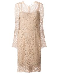 Dolce & Gabbana Lace Dress in Natural - Lyst