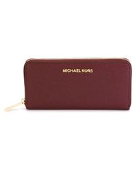 MICHAEL Michael Kors | Purple Jet Set Travel Wallet | Lyst