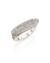 Konstantino | Metallic Asteri Diamond, 18k Yellow Gold & Sterling Silver Horizontal Ring | Lyst